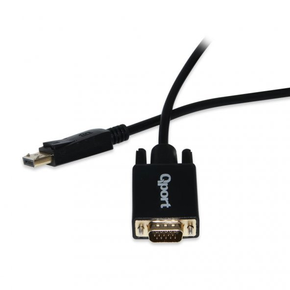 QPORT Q-DPV 1,8m DISPLAY PORT(E)= VGA(E) ÇEVİRİCİ - 2