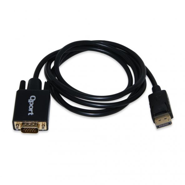 QPORT Q-DPV 1,8m DISPLAY PORT(E)= VGA(E) ÇEVİRİCİ - 3
