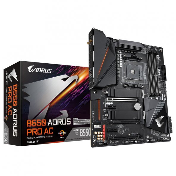 GIGABYTE B550 AORUS PRO AC DDR4 SATA3 M2 PCIe NVME HDMI PCIe 16X v4.0 AM4 ATX - 5