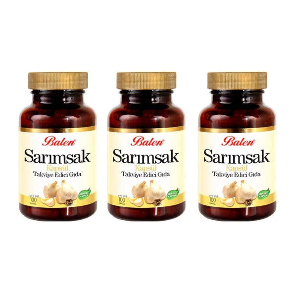 Balen Sarımsak Kapsül 375 mg 100 Kapsül x 3 Adet ürün görseli 1