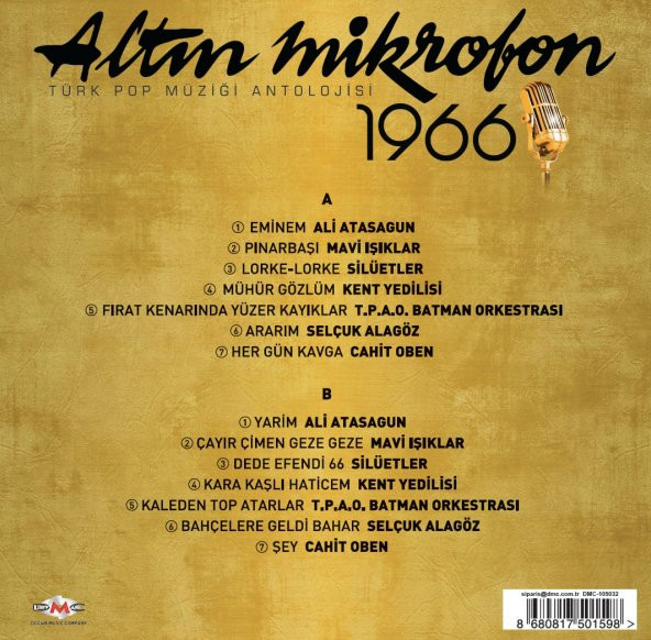 ALTIN MİKROFON 1966 - TÜRK POP MÜZİĞİ ANTOLOJİSİ (LP) - 2