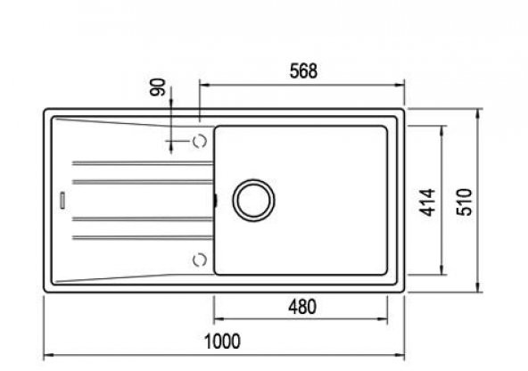TEKA STONE 60 L-TG  BEYAZ GRANİT EVYE - 100X51 ÖLÇÜ - 4