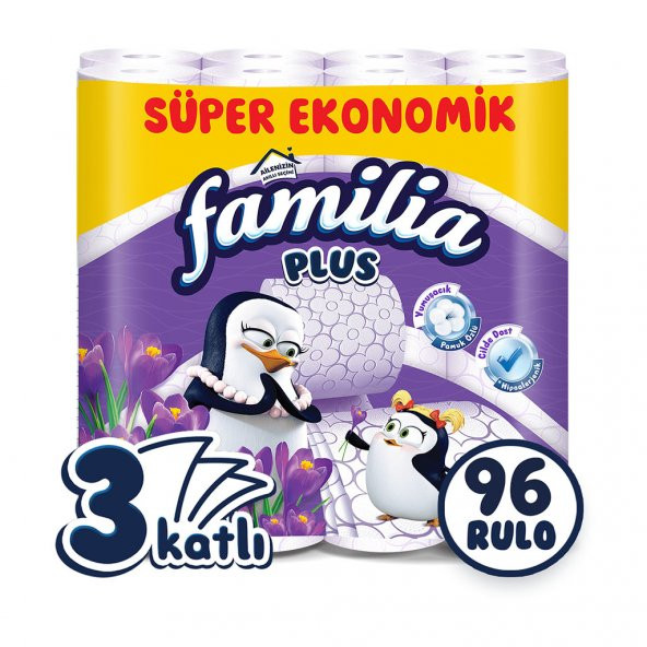 Familia Plus Parfümlü Tuvalet Kağıdı 96 Rulo (32 Rulo x 3 Paket)