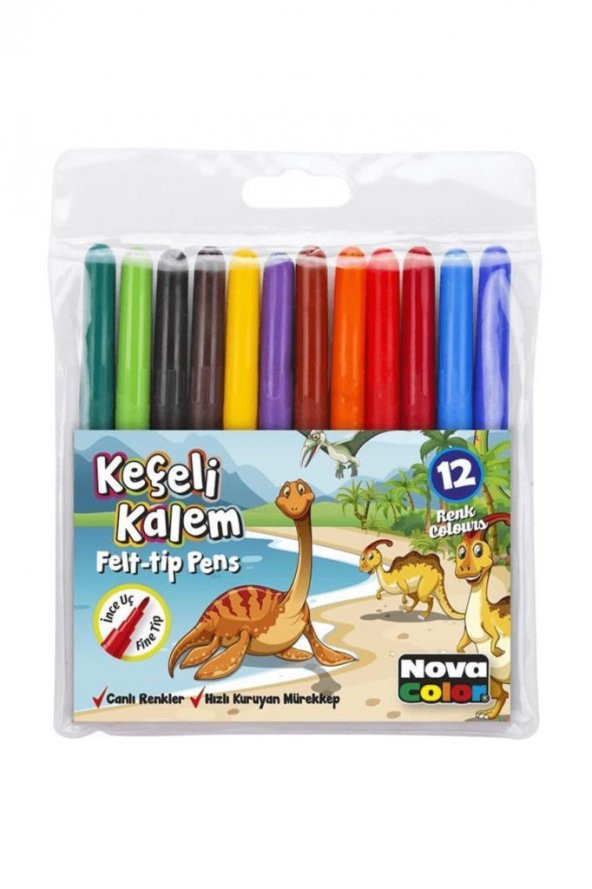 Nova Color Keçeli Kalem 12 Li NC-620
