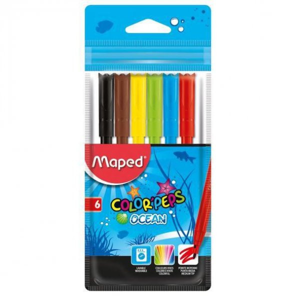 Maped Keçeli Boya Kalemi Ocean 6 Renk 845723