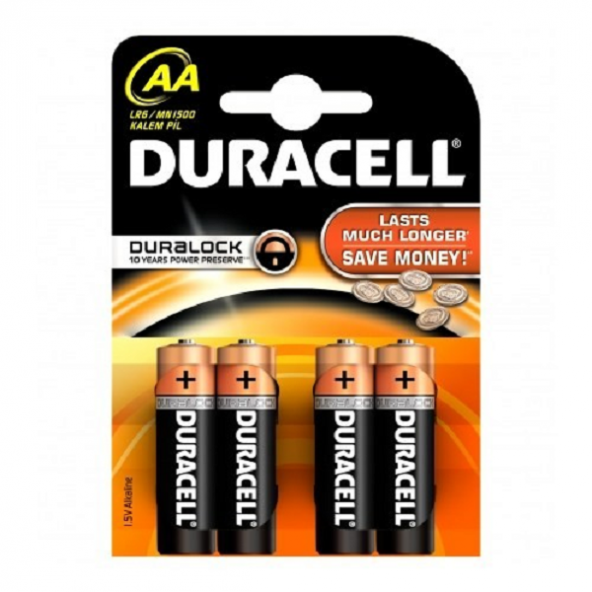 Duracell Alkalin Kalem Pil (AA) 4 LÜ 2A4