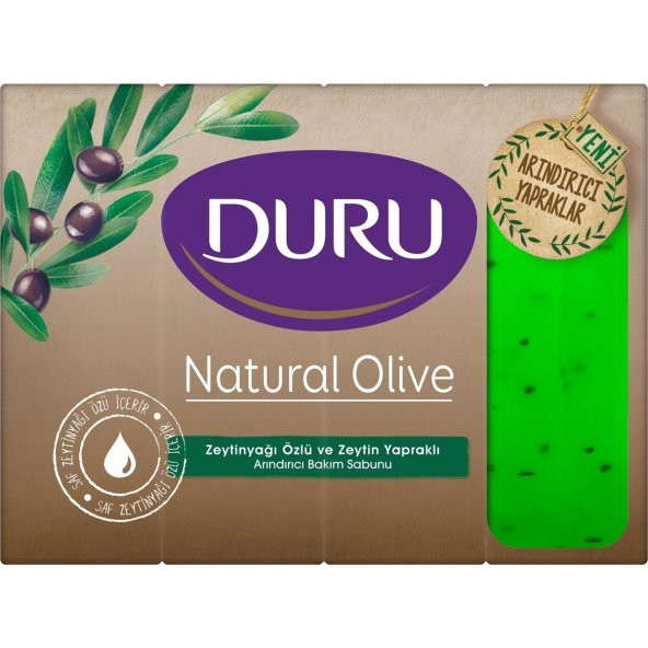 Duru Natural Olive Zeytin Yapraklı  Kalıp Sabun 640 gr - 1