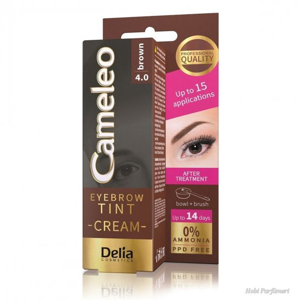 Delia Cameleo Eyebrow Tint Cream Krem Kaş Boyası 4.0 Brown