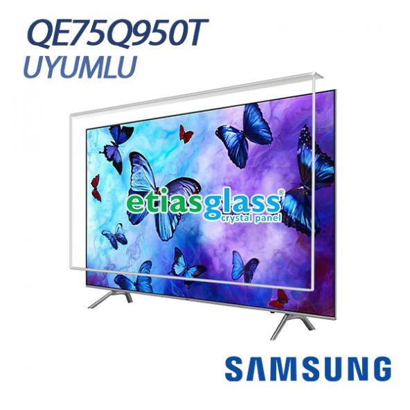 Etiasglass Samsung QE75Q950T Tv Ekran Koruyucu / 3mm Ekran Koruma Camı
