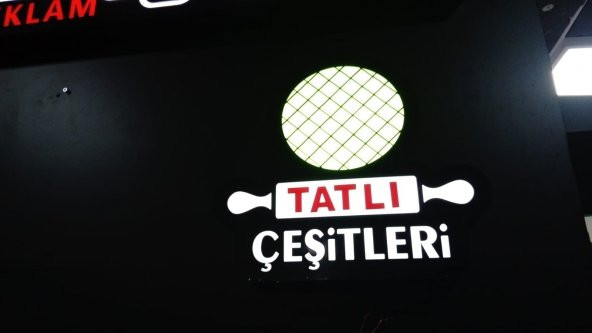 TATLI ÇEŞİTLERİ 3D LED NEON TABELA KAYAN YAZI AYDINLATMA PANEL DEPO REKLAM KARTAL İSTANBUL CEVİZLİ ürün görseli