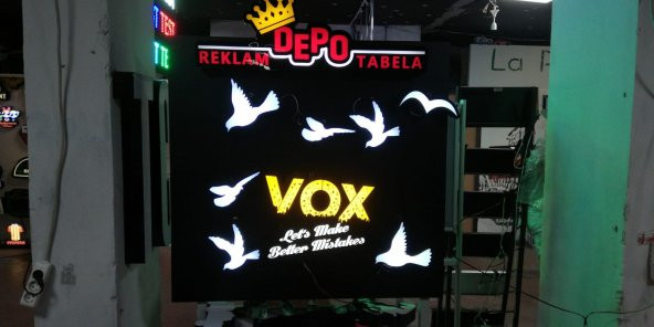 VOX 3D LED NEON TABELA KAYAN YAZI AYDINLATMA PANEL DEPO REKLAM KARTAL İSTANBUL CEVİZLİ ürün görseli