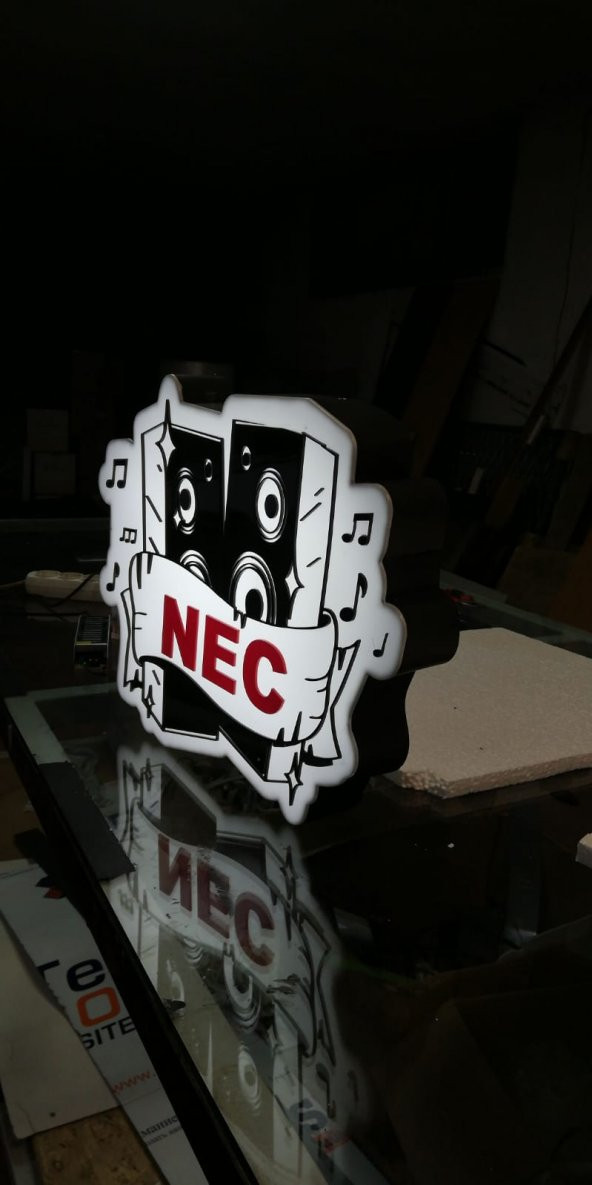 Nec 3D LED NEON TABELA KAYAN YAZI AYDINLATMA PANEL REKLAM DEPO KUTU HARF - Resim 2