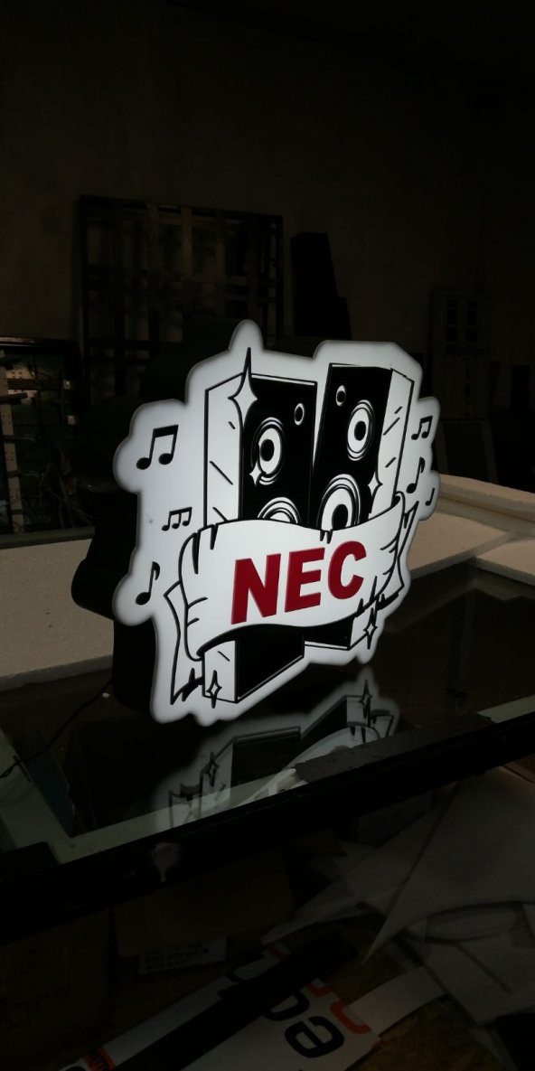 Nec 3D LED NEON TABELA KAYAN YAZI AYDINLATMA PANEL REKLAM DEPO KUTU HARF - Resim 3