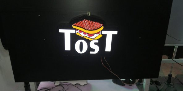 Tost 3d Led Tabela Neon Etkili Işıklı Depo Reklam İstanbul ürün görseli 1