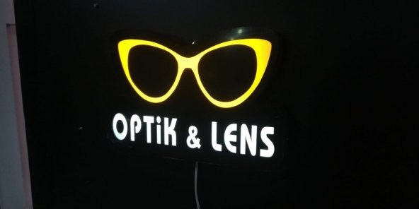 Optik Lens Gözlük 3d Led Tabela Neon Etkili Işıklı Depo Reklam İstanbul