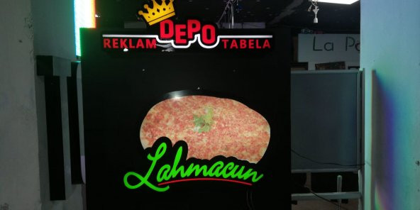 Lahmacun Tabelası 3d Led Tabela Neon Etkili Işıklı Depo Reklam İstanbul - Resim 3