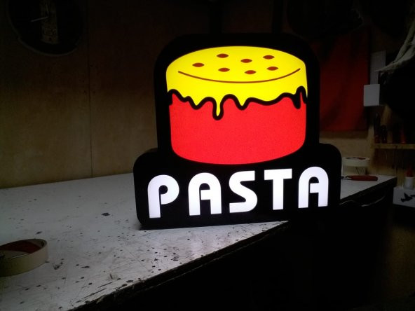 Pasta Tabelası 3D Led Neon Etkili Işıklı Tabela Kutu Harf Depo Reklam Kartal İstanbul Kadıköy - Resim 2