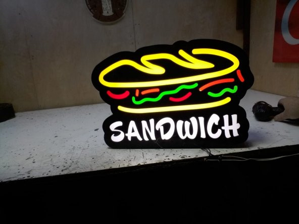 Sandwich Tabelası 3D Led Neon Etkili Işıklı Tabela Kutu Harf Tabela Depo Reklam Kartal İstanbul