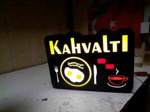Kahvaltı Tabelası 3D Led Neon Etkili Işıklı Tabela Kutu Harf Depo Reklam Tabela Kartal İstanbul ürün görseli
