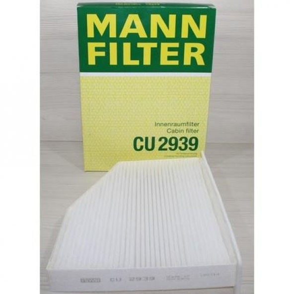 Mann Filter CU 2939 Polen Filtresi Kabin Filtresi WV 1.8 TSI 1.9 TDI 2.0 TDI