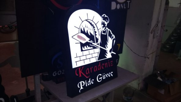 Pideci Tabelası 3D Led Neon Etkili Işıklı Tabela Kutu Harf Depo Reklam İstanbul Kartal Butik İşler - 2