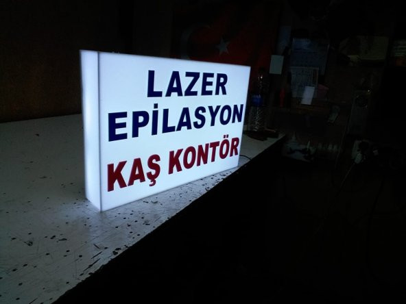Lazer Epilasyon Kaş Kontür Tabelası 3D Led Neon Etkili Işıklı Tabela Harf Depo Reklam Tabela Atalar - 2