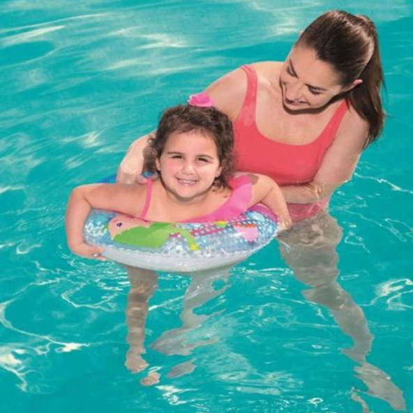 Bestway Renkli Deniz Kızı Desenli Can Simidi 51 Cm. - 2