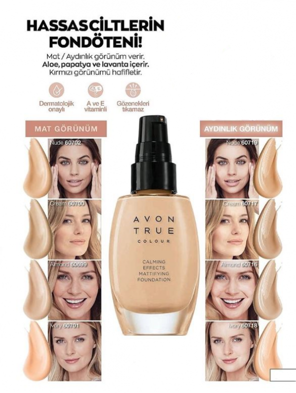 Avon True Colour Aydınlık Görünüm Veren Fondöten 30 ml - Ivory - 2