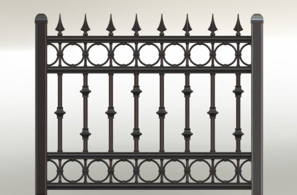 Evim Ferforje Metal  Ayaklı PVC Bahçe Çiti 60 cm  2 Adet - 1