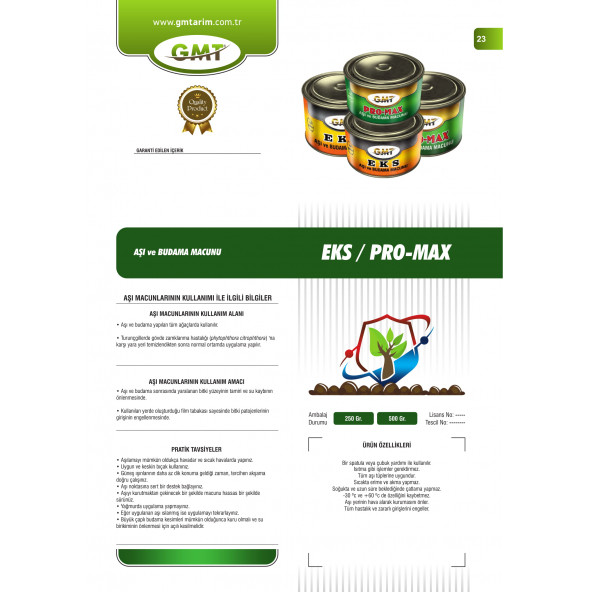 Gmt Pro-Max Aşı ve Budama Macunu 500 gr - 3