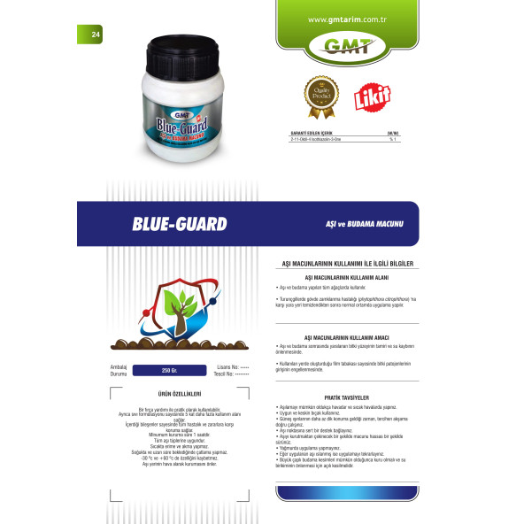 GMT Blue-Guard Sıvı Aşı ve Budama Macunu 250 gr - 2