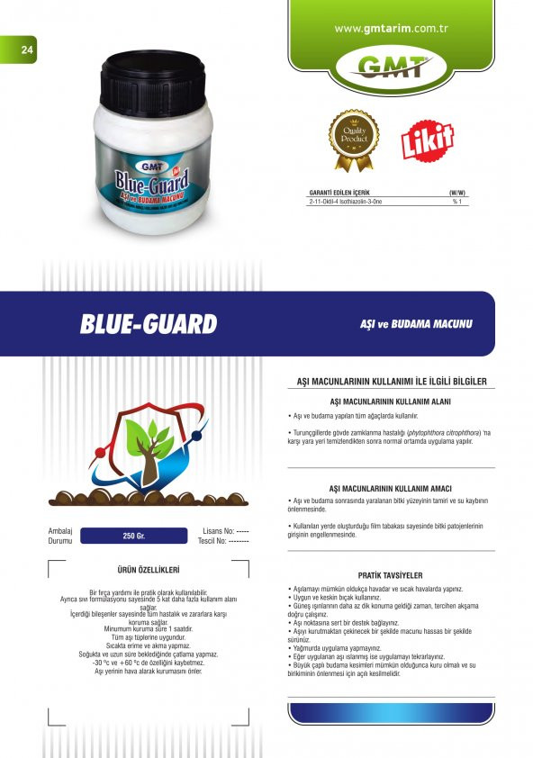 GMT Blue-Guard 250 Gr Aşı ve Budama Macunu 2 Adet - 2