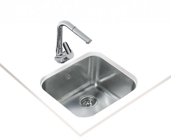 TEKA BE 45 40 PASLANMAZ ÇELİK TEZGAH ALTI EVYE - 2