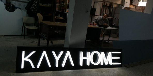 Kutu Harf Led Tabela Kompozit Paslanmaz Harf Kaya Home Mobilya Işıklı Tabela Depo Reklam Tabela - 2