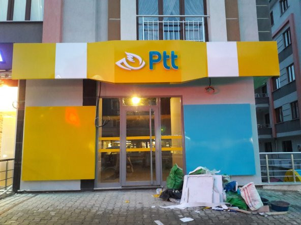 Ptt Tabela Paslanmaz Kompozit Vinil Oyma Tabela 3D Led Neon Etkili Işıklı Tabela Kutu Harf Depo