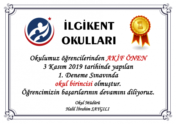 Sertifika Başarı Katılım Belgesi -Kişiye ve İsteğe Özel Tasarım - 6