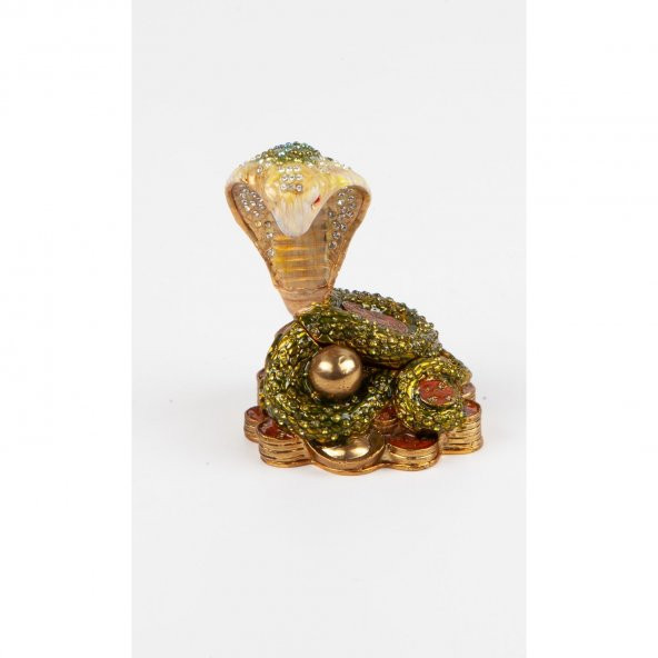 Kral Kobra Swarovski Taşlı Mücevher Kutusu - 4
