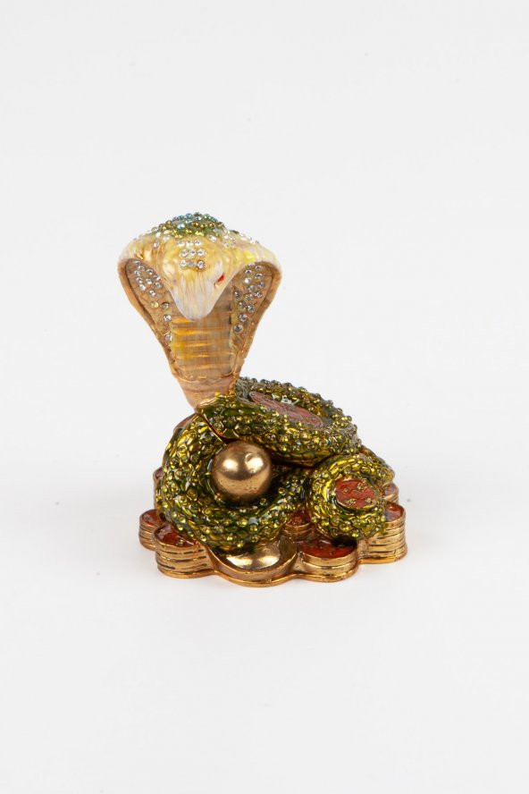 Kral Kobra Swarovski Taşlı Mücevher Kutusu - 9