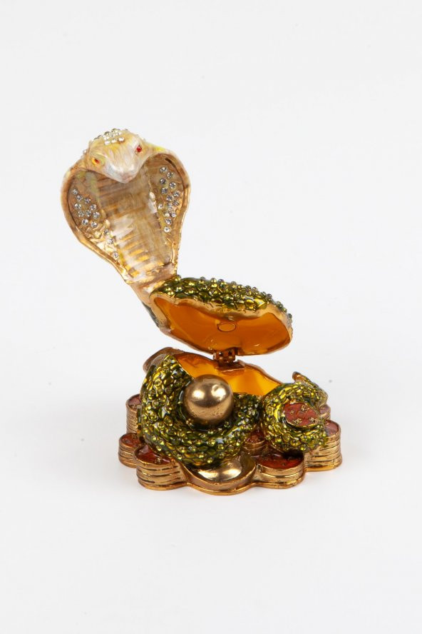 Kral Kobra Swarovski Taşlı Mücevher Kutusu - 11