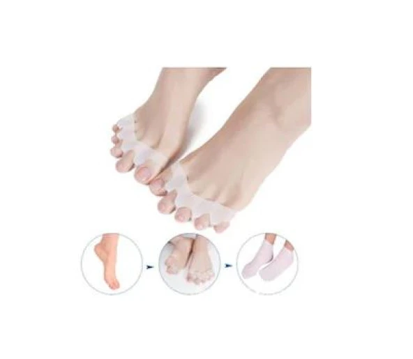 Ayak 5 Parmak Ayıran Silikon Bunyon Ayırıcı Makara Halluks Valgus - 3