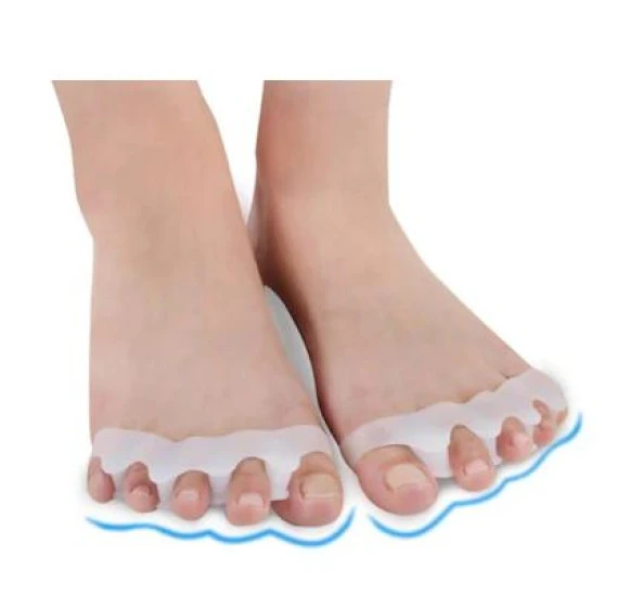 Ayak 5 Parmak Ayıran Silikon Bunyon Ayırıcı Makara Halluks Valgus - 4