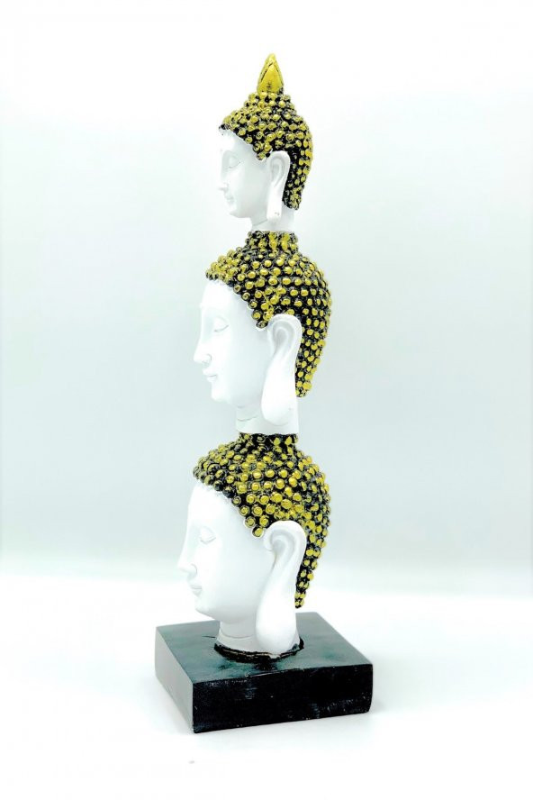 Shakyamuni Amitabha Üçlü Buda Kafası Biblo 30 cm - 3