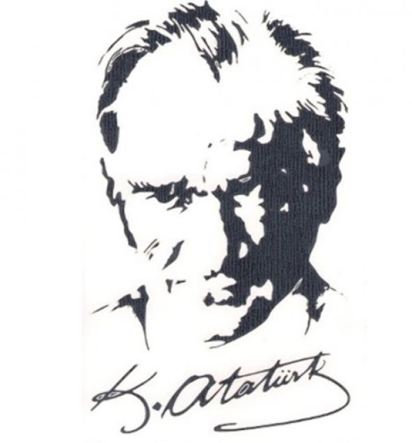 Svn Sticker Atatürk Beyaz A5