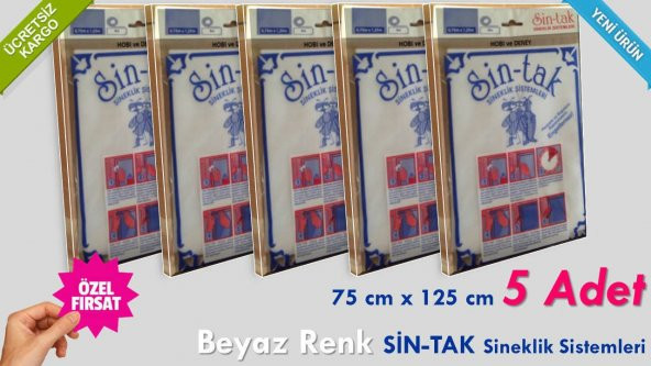 Sineklik Sin-Tak Pencere Sinekliği 0,75cmX125cm 5 Adet