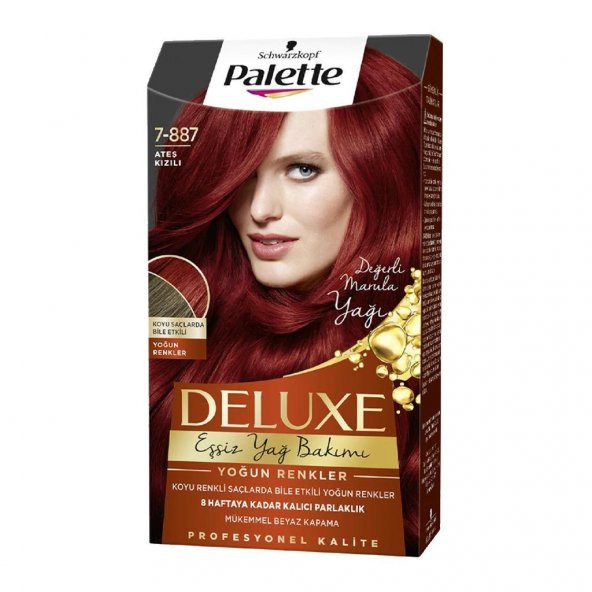 Palette Deluxe Kit Saç Boyası  7-887 Ateş Kızılı