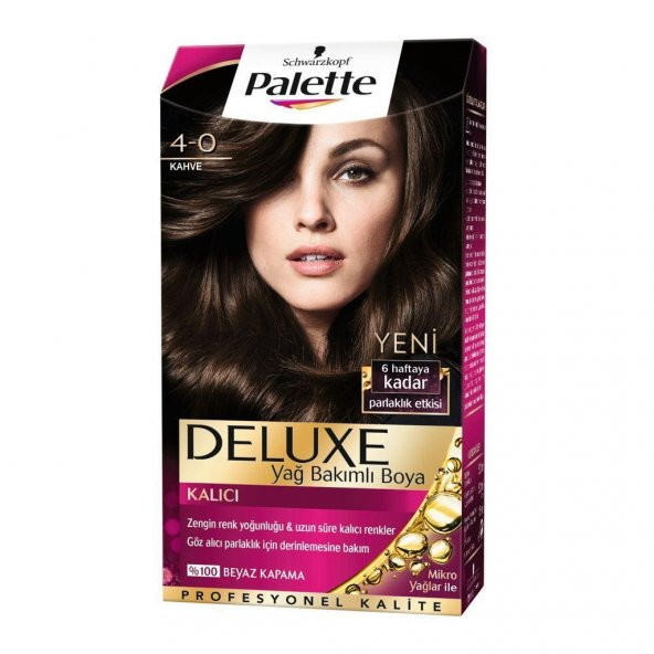Palette Deluxe Kit Saç Boyası  4-0 Kahve