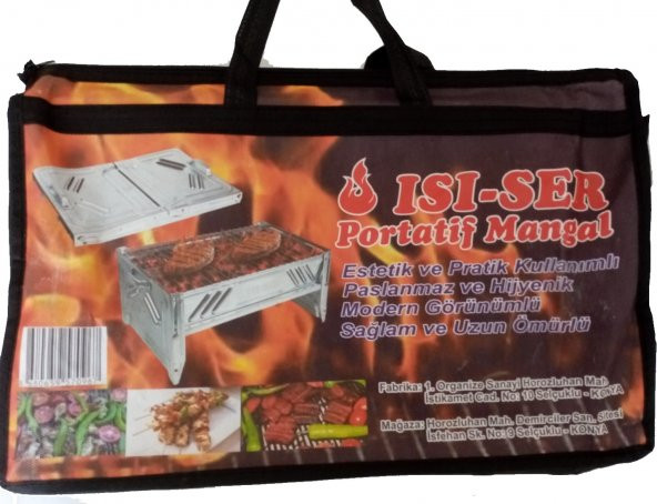 Isı-Ser Pratik Katlanır Portatif Mangal (Çantalı) - 7