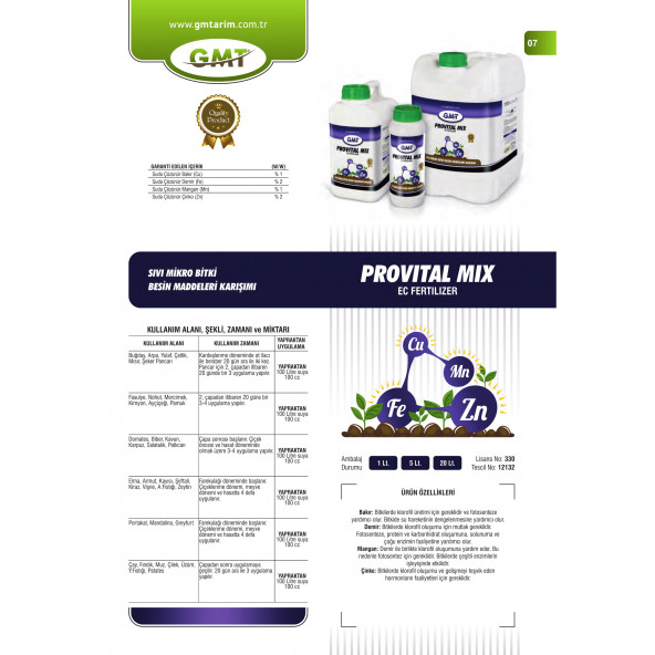 Gmt Provital Mix 20 Lt - 3