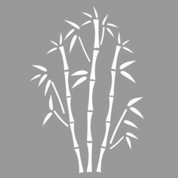 Bambu Demeti Stencil Boyama şablonu 30x30 cm, Duvar Stencil, Fayans Stencil, Mobilya Stencil ürün görseli 1