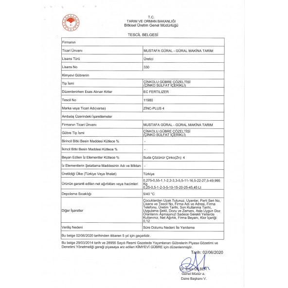 Gmt Zinc Plus 4 20 Lt - 4